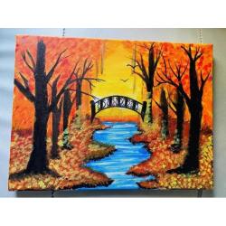Autumn Landscape Acrylic Canvas Painting