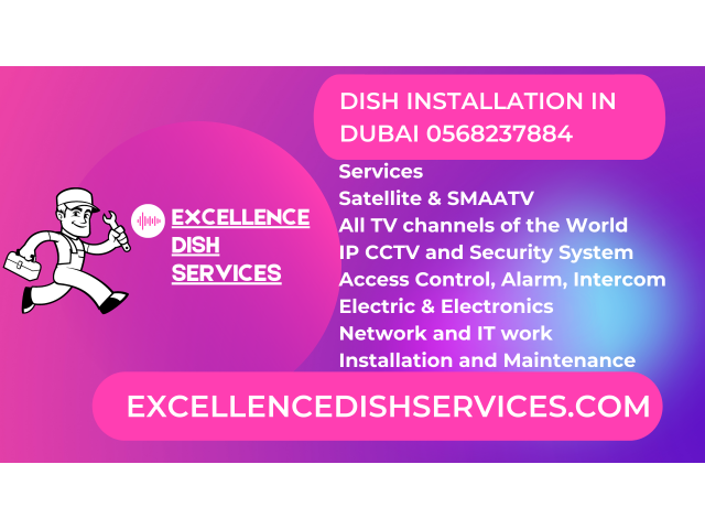 Satellite Dish Installation AND LED Tv Repair Dubai 0568237884 - 1