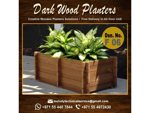 Wooden planter in Dubai | planter box in UAE | wooden flower pots - 3