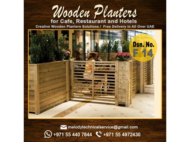 Wooden planter in Dubai | planter box in UAE | wooden flower pots - 4