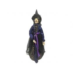 Halloween Darkness Standing Witch 60cm With Checked Net At AED 42.41
