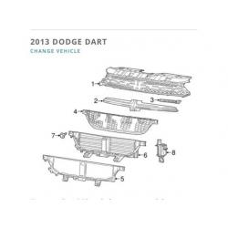 Dodge Dart front bumper grills
