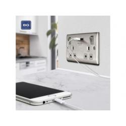 Smart USB Charging Power Socket (British General Brand)