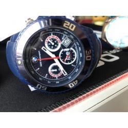 Two watches for sales [bmw blue ice watch Brown generic watch]
