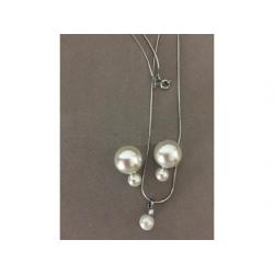 12 pcs set silver pearl and gold plated jewelry