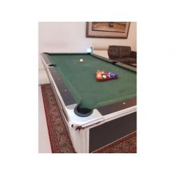 Billiards pool table converts to table tennis